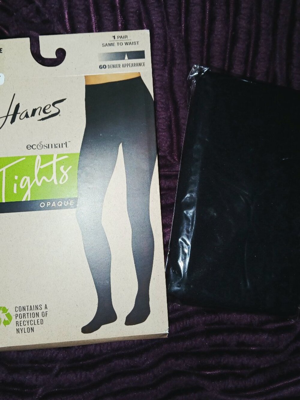 2 Pair Black Semi-Opaque XL Tights NWT